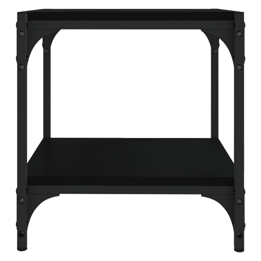 Meuble TV Noir 40x33x41 cm Bois d'ingénierie et acier - XIOS