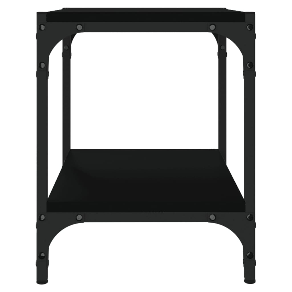 Meuble TV Noir 40x33x41 cm Bois d'ingénierie et acier - XIOS