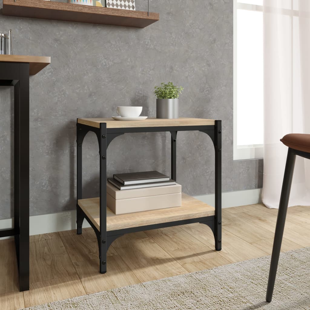 Meuble TV Chêne sonoma 40x33x41 cm Bois d'ingénierie et acier - XIOS