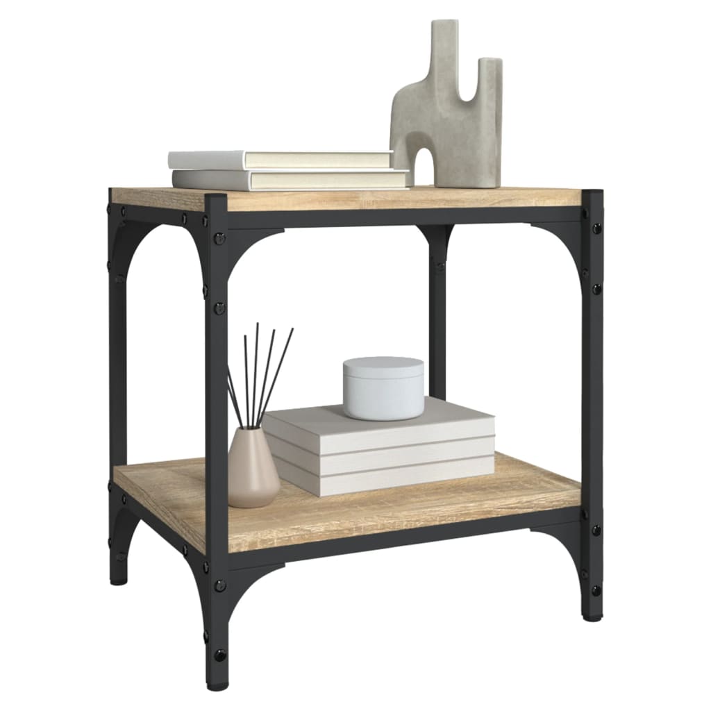 Meuble TV Chêne sonoma 40x33x41 cm Bois d'ingénierie et acier - XIOS