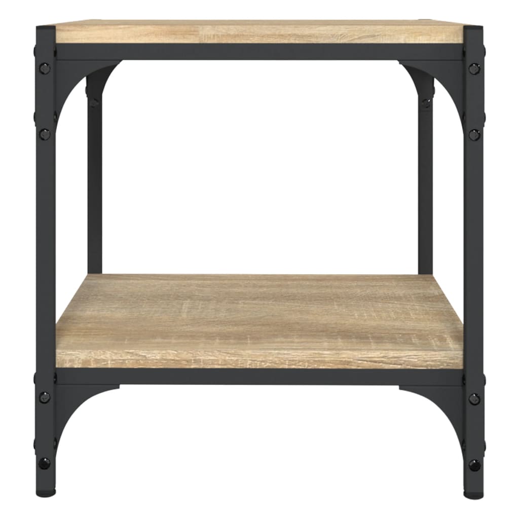 Meuble TV Chêne sonoma 40x33x41 cm Bois d'ingénierie et acier - XIOS