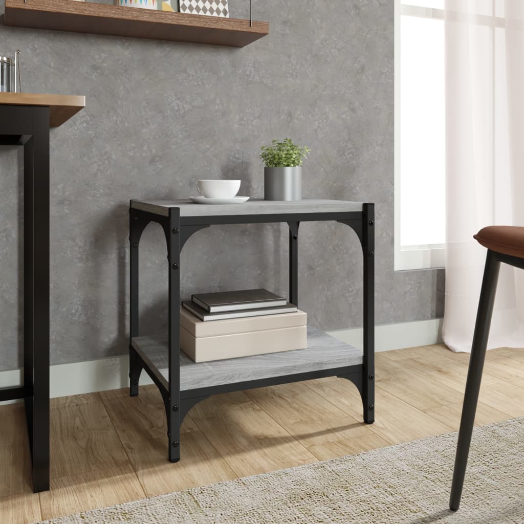 Meuble TV Sonoma gris 40x33x41 cm Bois d'ingénierie et acier - XIOS