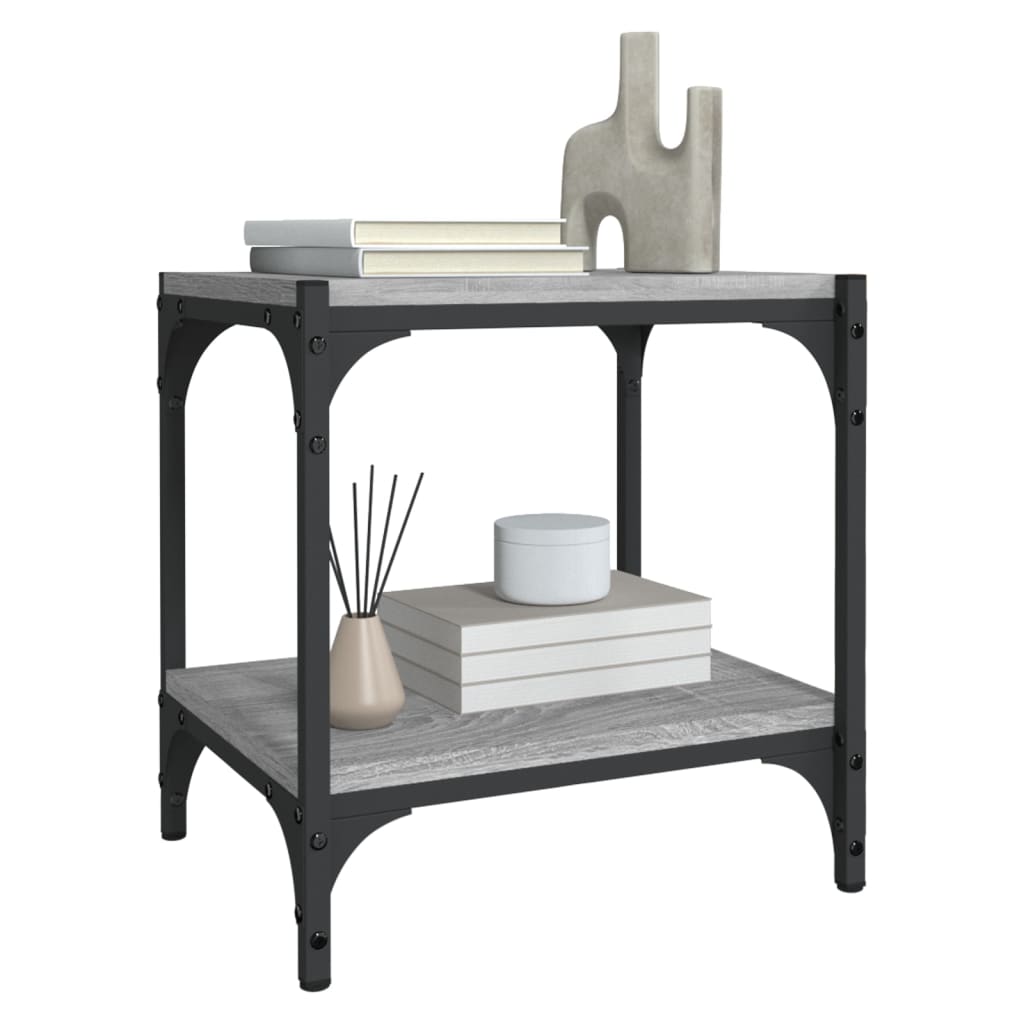Meuble TV Sonoma gris 40x33x41 cm Bois d'ingénierie et acier - XIOS