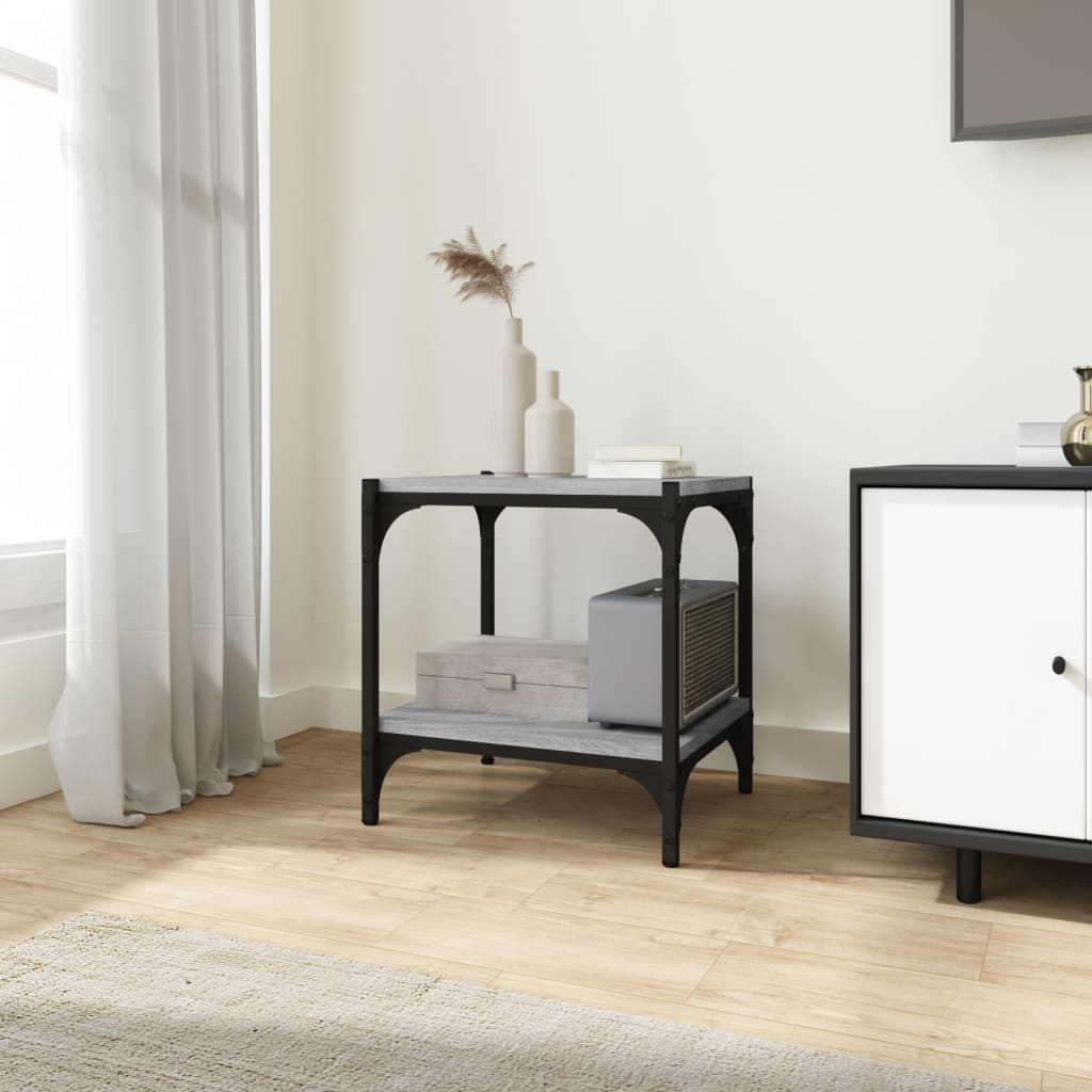 Meuble TV Sonoma gris 40x33x41 cm Bois d'ingénierie et acier - XIOS