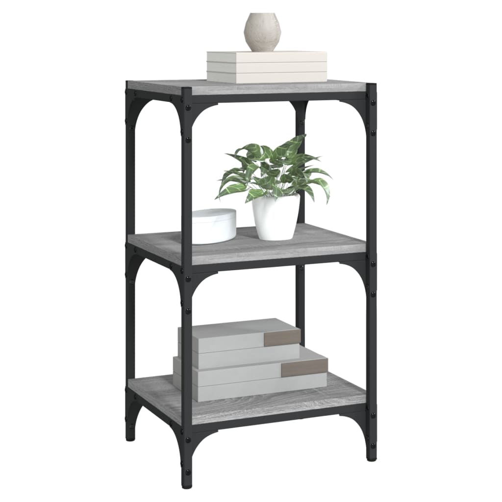 Bibliothèque Sonoma gris 40x33x70,5 cm Bois d'ingénierie acier - XIOS