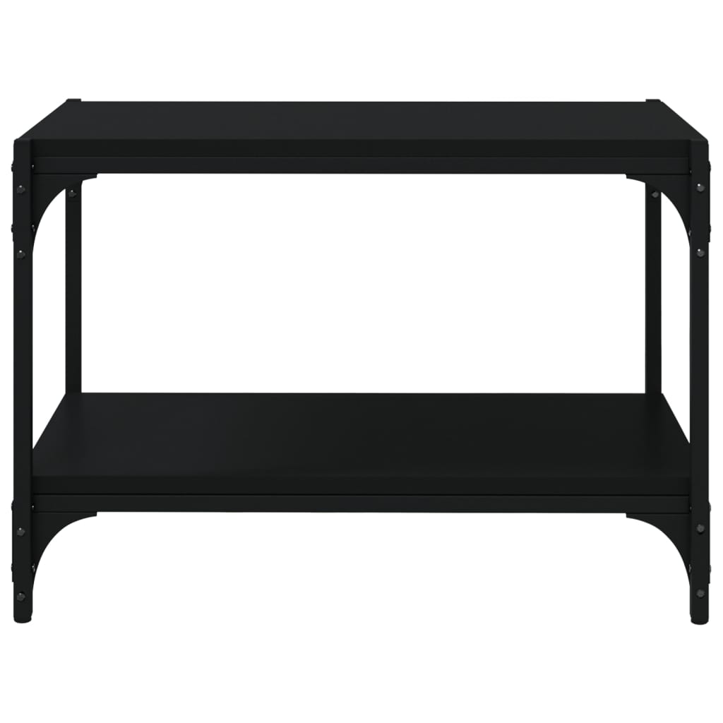 Meuble TV Noir 60x33x41 cm Bois d'ingénierie et acier - XIOS