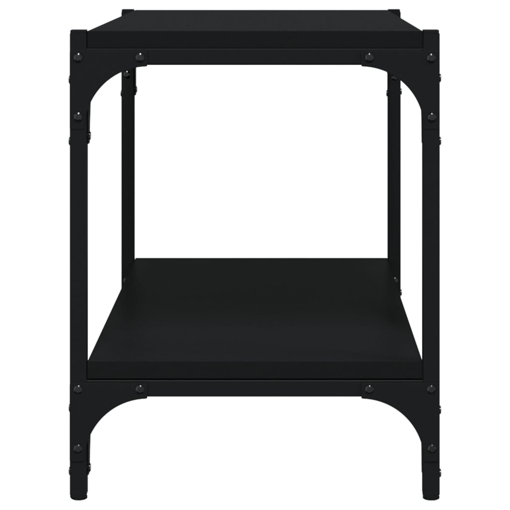 Meuble TV Noir 60x33x41 cm Bois d'ingénierie et acier - XIOS