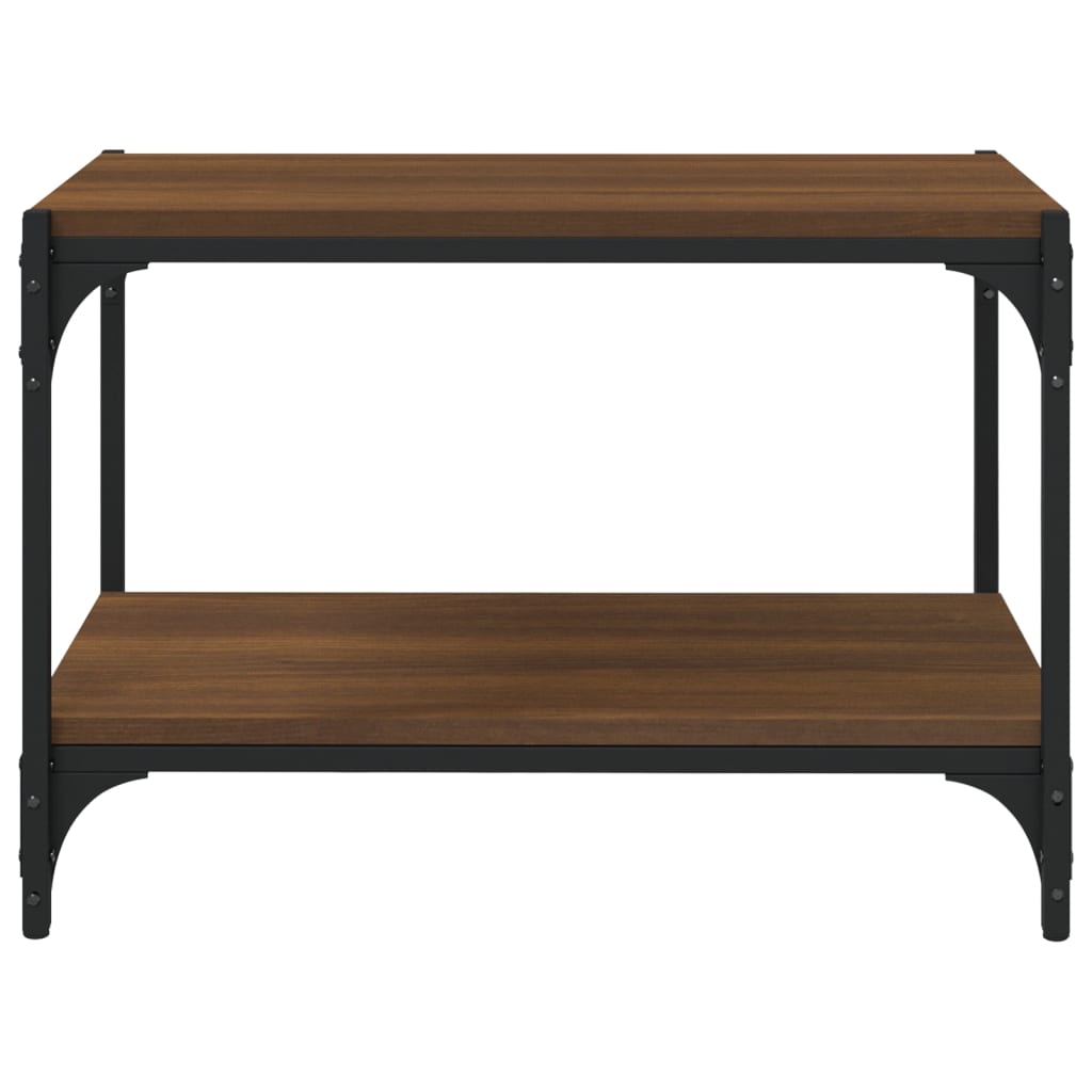 Meuble TV Chêne marron 60x33x41 cm Bois d'ingénierie et acier - XIOS