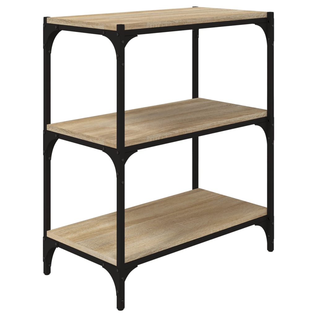 Bibliothèque Chêne Sonoma 60x33x70,5 cm Bois d'ingénierie acier - XIOS