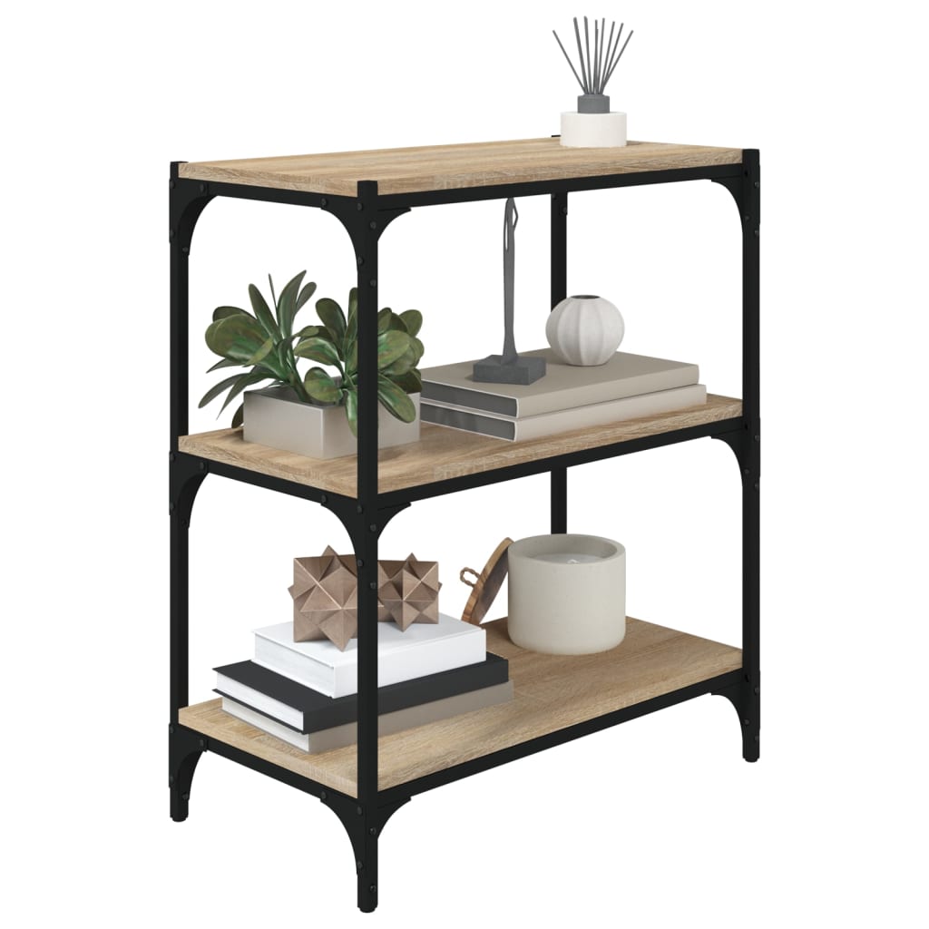 Bibliothèque Chêne Sonoma 60x33x70,5 cm Bois d'ingénierie acier - XIOS