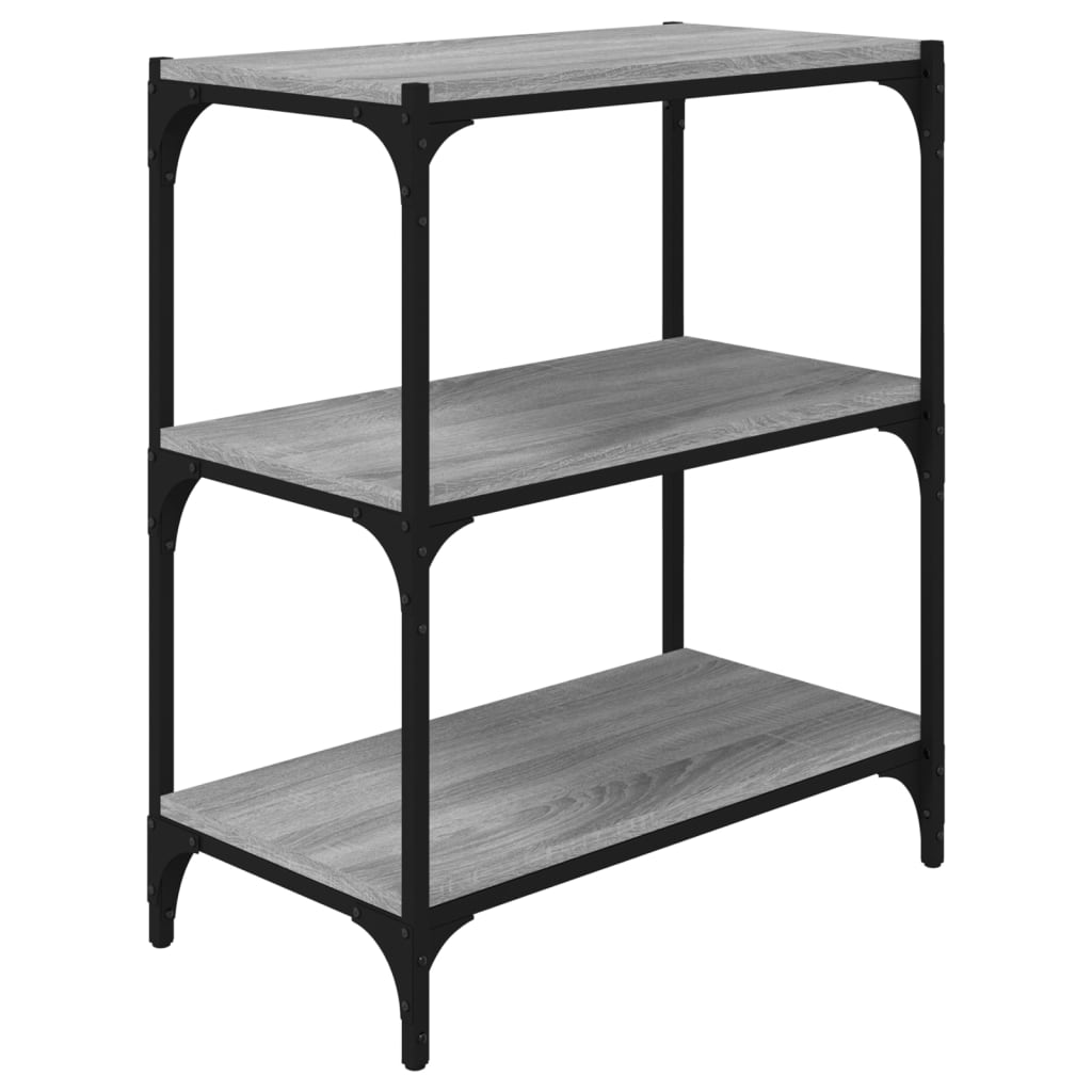Bibliothèque Sonoma gris 60x33x70,5 cm Bois d'ingénierie acier - XIOS
