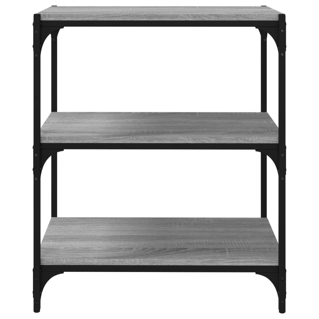 Bibliothèque Sonoma gris 60x33x70,5 cm Bois d'ingénierie acier - XIOS