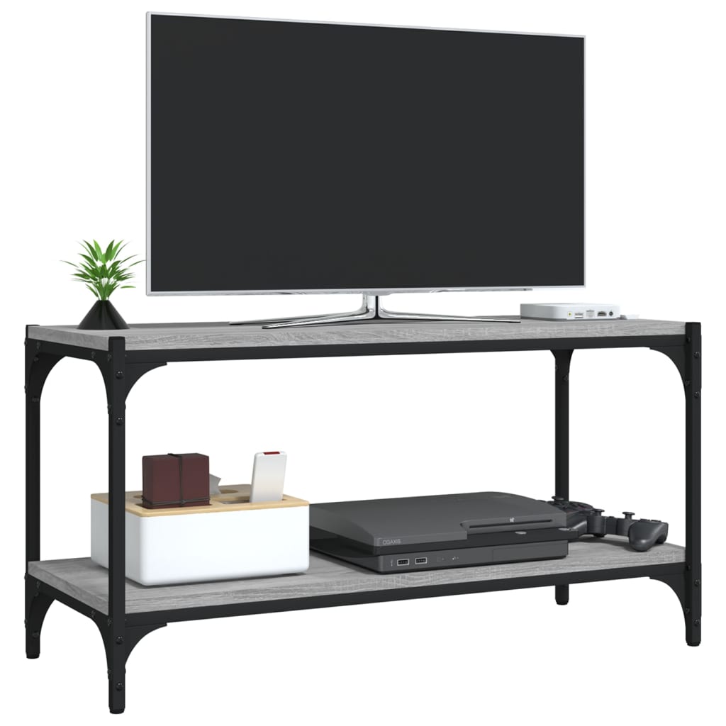 Meuble TV Sonoma gris 80x33x41 cm Bois d'ingénierie et acier - XIOS