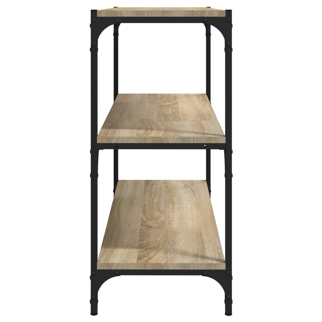 Bibliothèque Chêne Sonoma 80x33x70,5 cm Bois d'ingénierie acier - XIOS