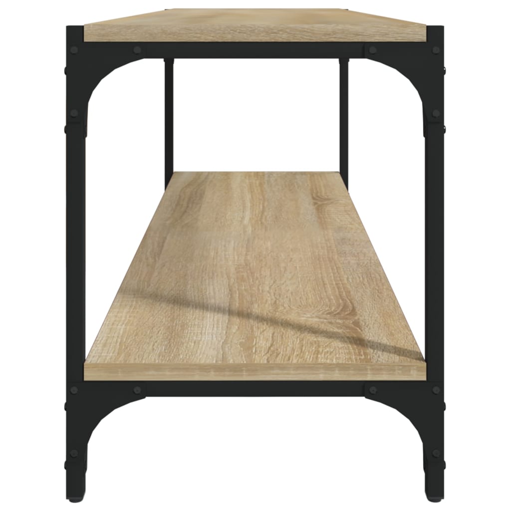 Meuble TV Chêne sonoma 100x33x41 cm Bois d'ingénierie et acier - XIOS