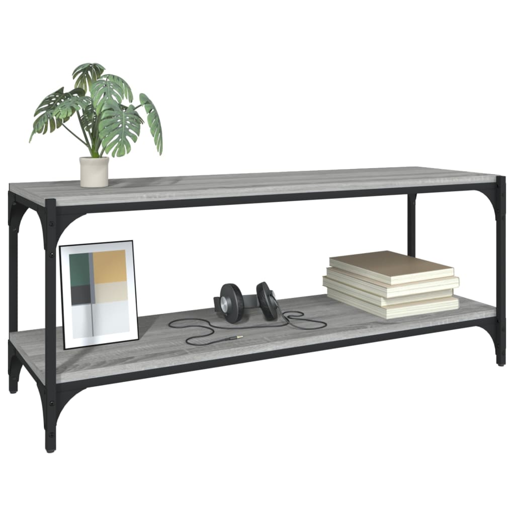 Meuble TV Sonoma gris 100x33x41 cm Bois d'ingénierie et acier - XIOS
