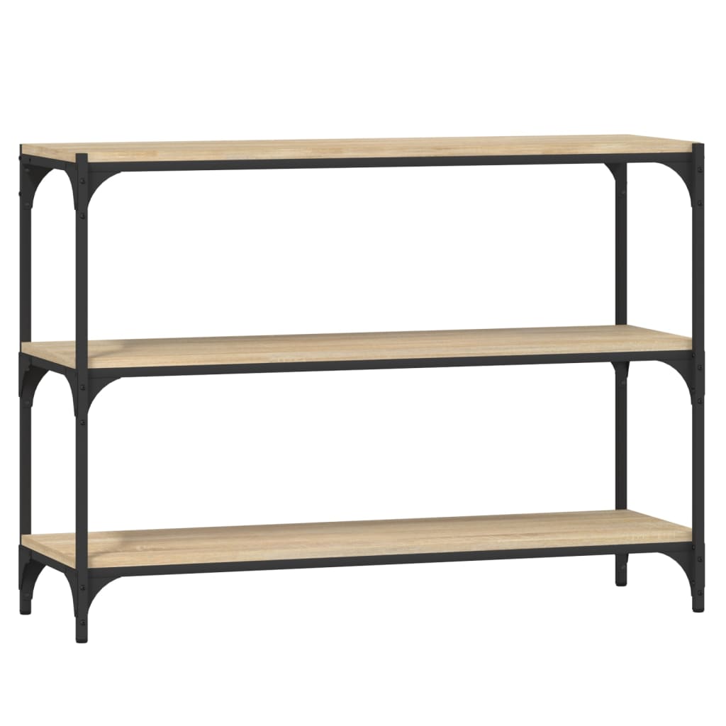 Bibliothèque Chêne Sonoma 100x33x70,5cm Bois d'ingénierie acier - XIOS