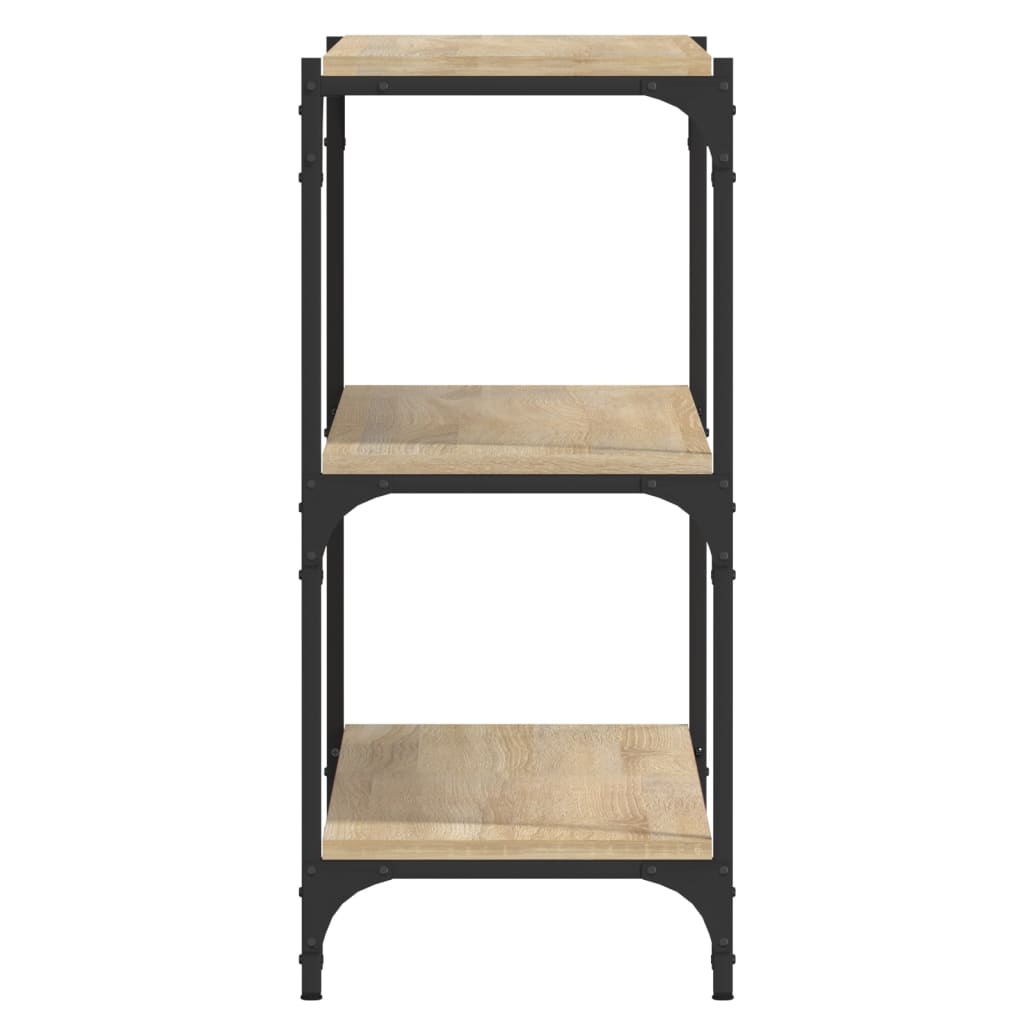 Bibliothèque Chêne Sonoma 100x33x70,5cm Bois d'ingénierie acier - XIOS
