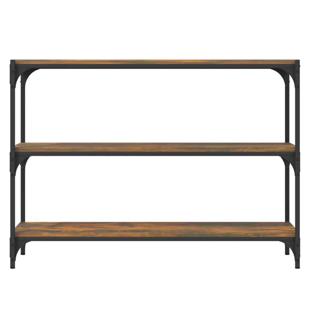 Bibliothèque Chêne fumé 100x33x70,5 cm Bois d'ingénierie acier - XIOS