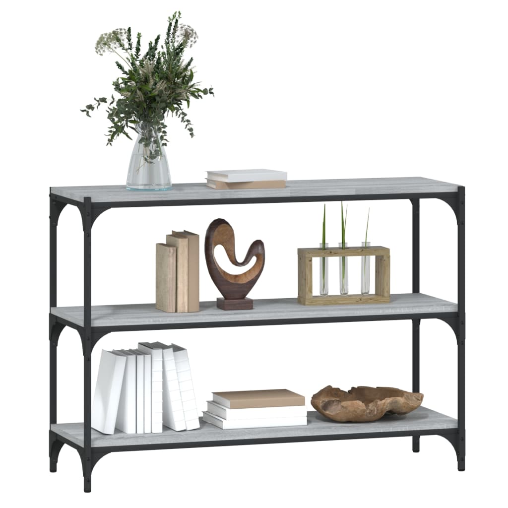 Bibliothèque Sonoma gris 100x33x70,5 cm Bois d'ingénierie acier - XIOS