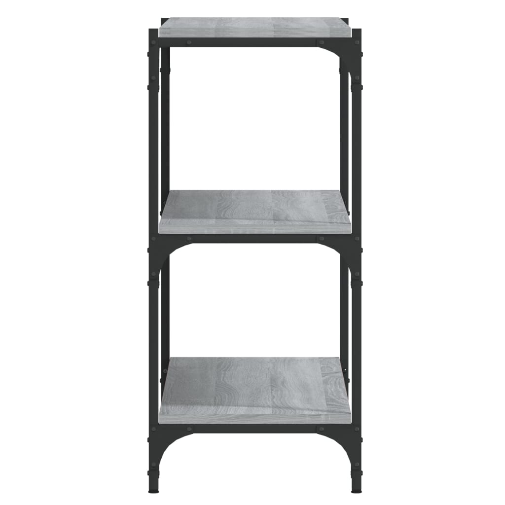 Bibliothèque Sonoma gris 100x33x70,5 cm Bois d'ingénierie acier - XIOS