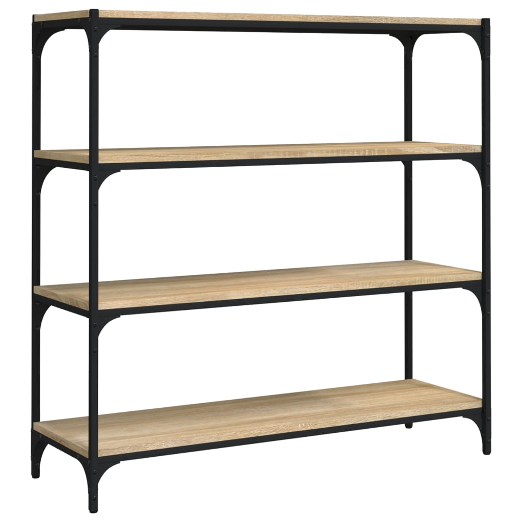 Meuble TV Chêne sonoma 100x33x100 cm Bois d'ingénierie et acier - XIOS