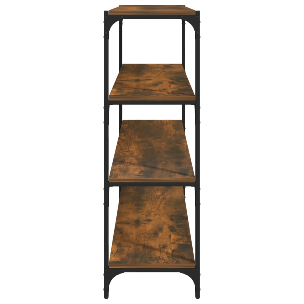 Bibliothèque Chêne fumé 100x33x100cm Bois d'ingénierie et acier - XIOS