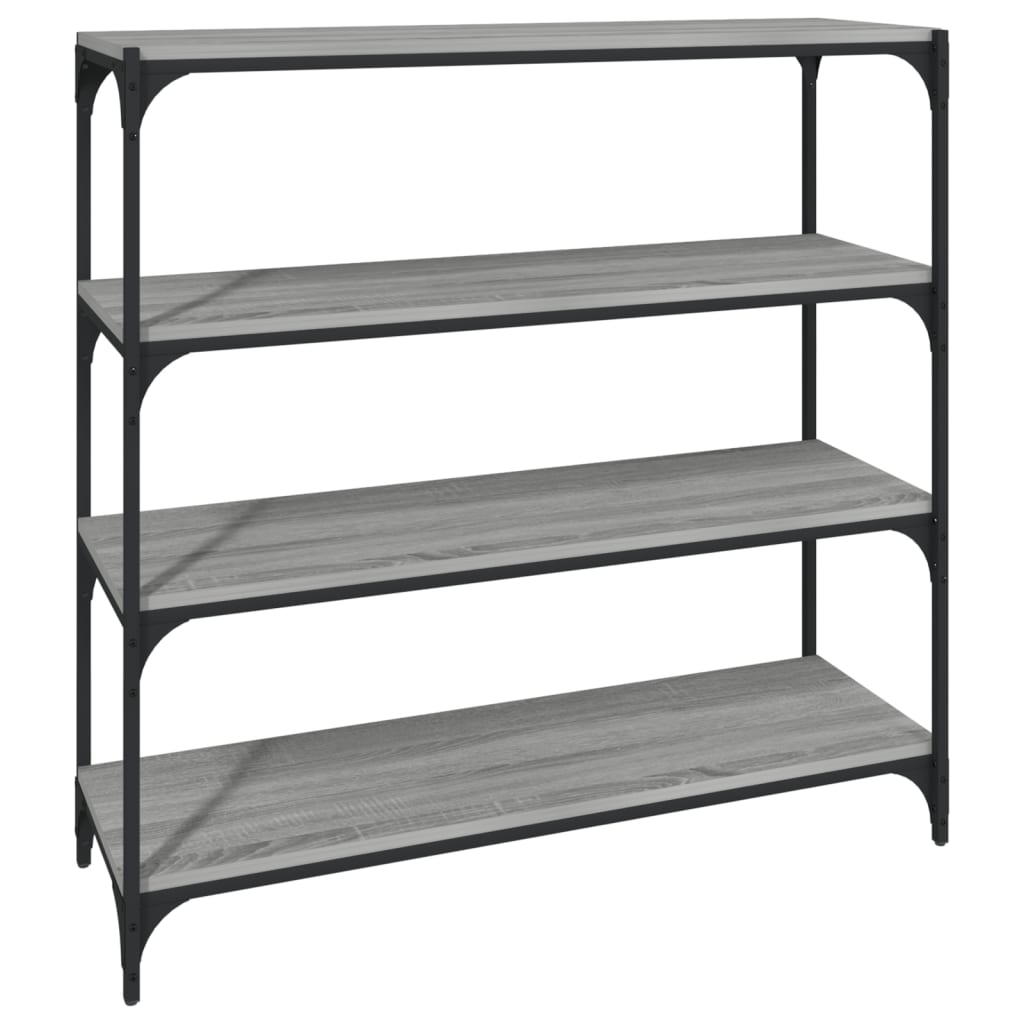 Bibliothèque Sonoma gris 100x33x100 cm Bois d'ingénierie acier - XIOS