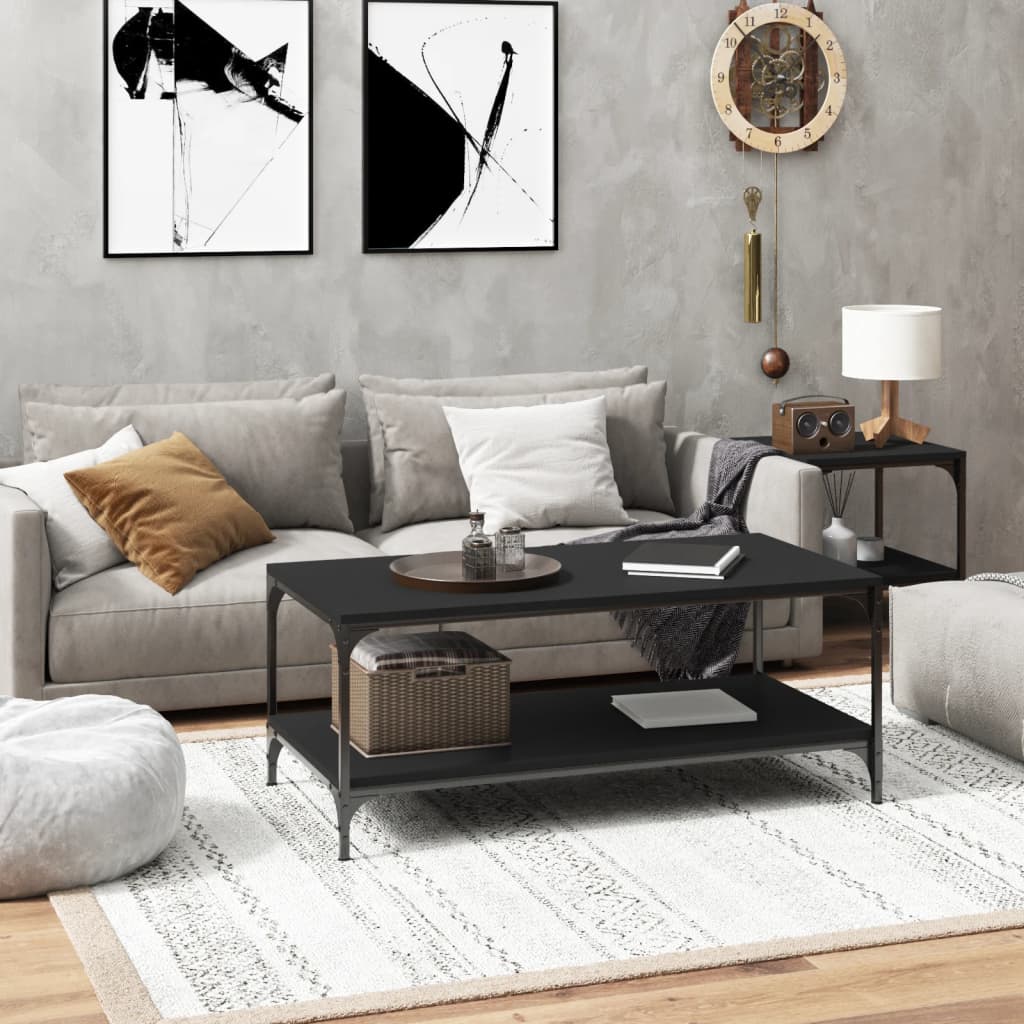 Table basse Noir 100x50x40 cm Bois d'ingénierie - XIOS