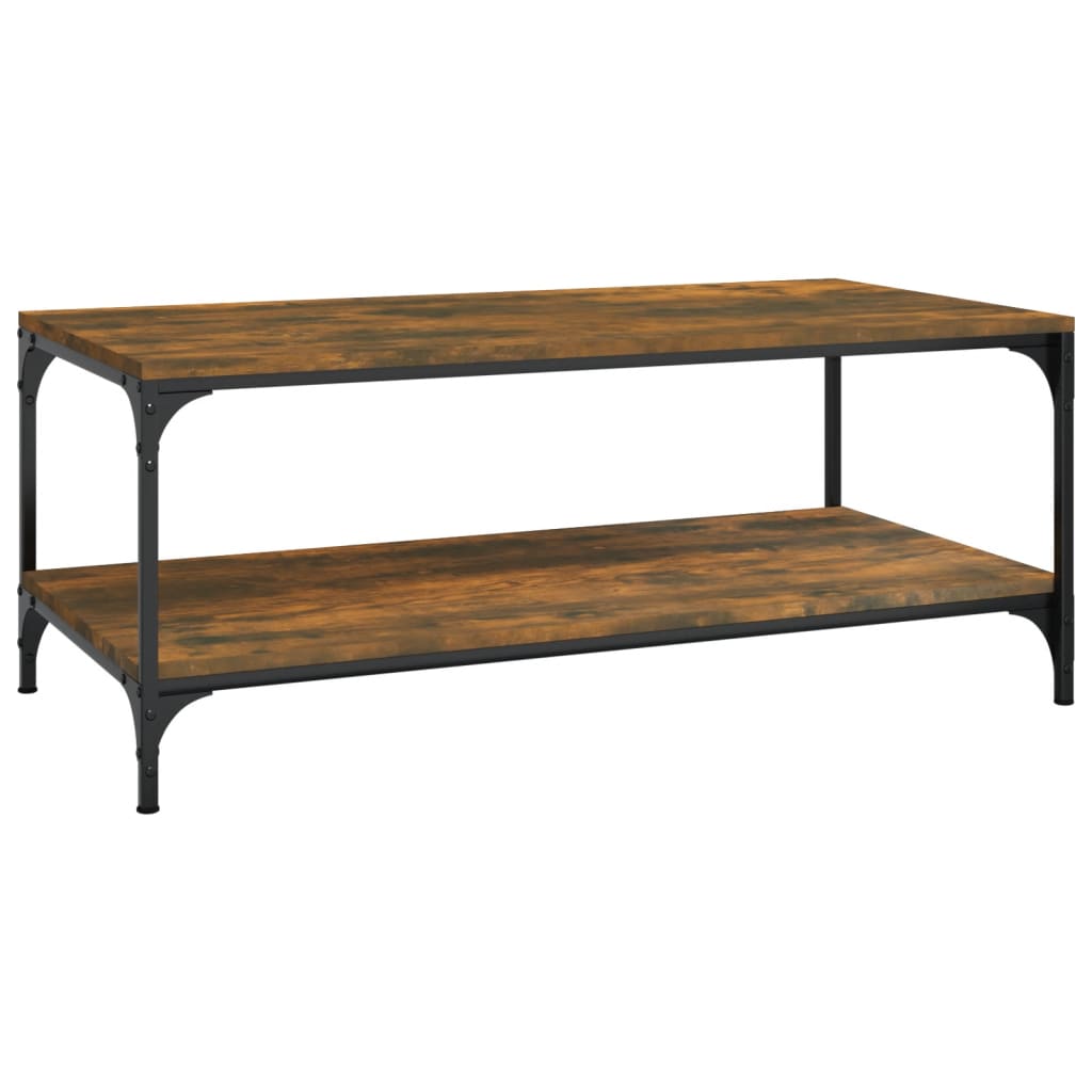 Table basse Chêne fumé 80x50x40 cm Bois d'ingénierie - XIOS