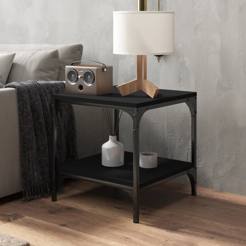 Table d'appoint Noir 40x40x40 cm Bois d'ingénierie - XIOS