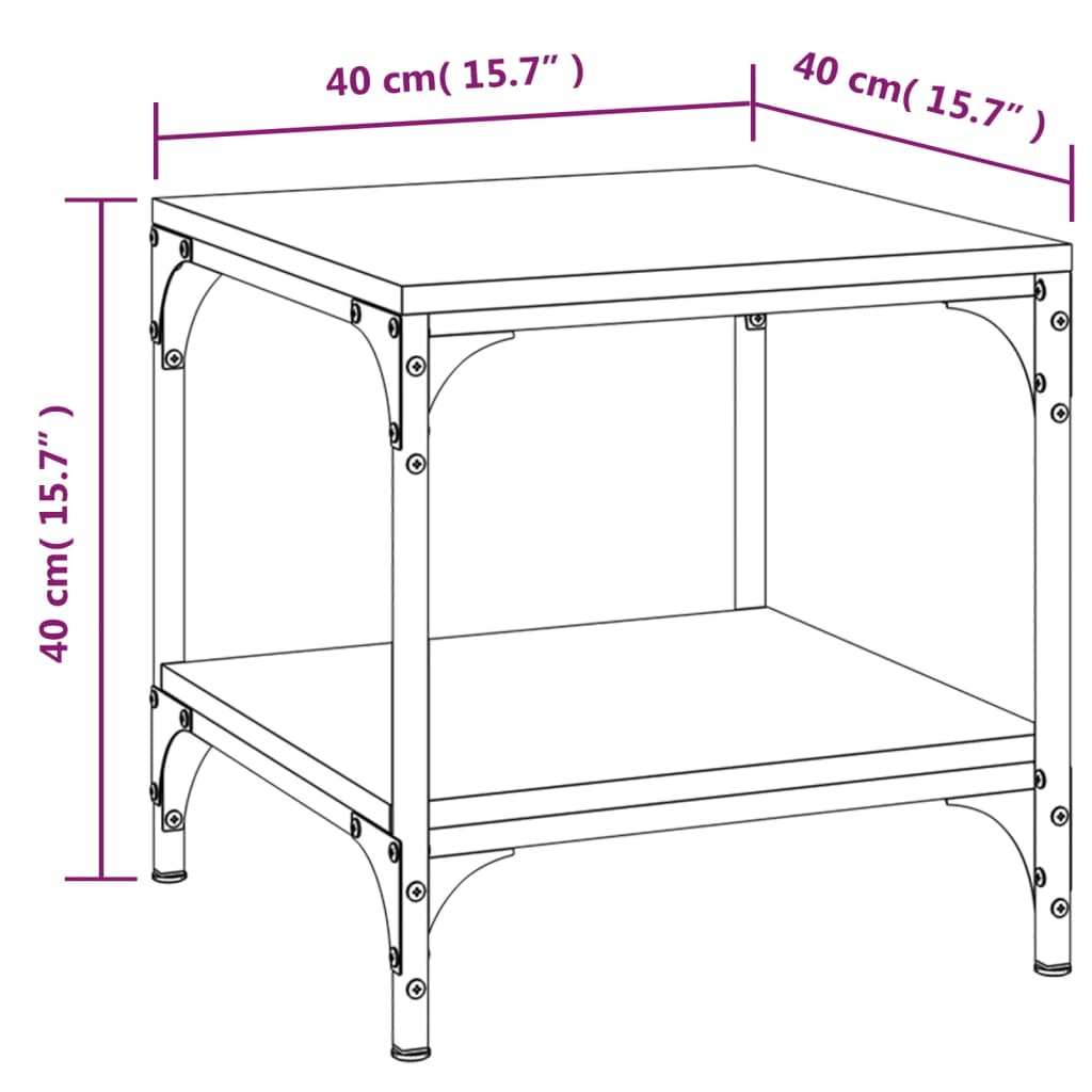 Table d'appoint Noir 40x40x40 cm Bois d'ingénierie - XIOS