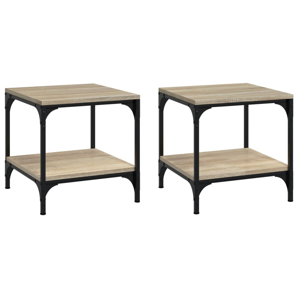 Tables d'appoint 2 pcs Chêne sonoma 40x40x40 cm Bois ingénierie - XIOS