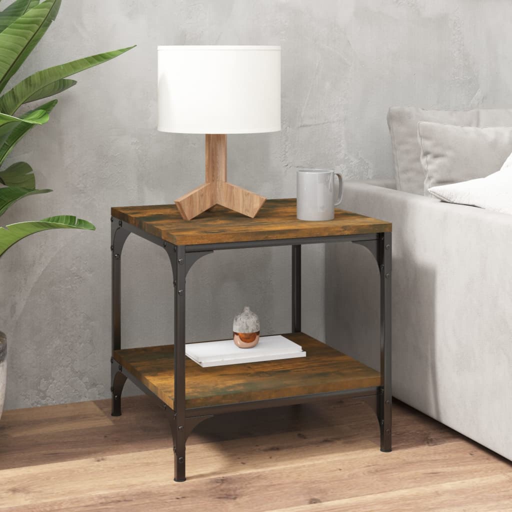 Tables d'appoint 2 pcs Chêne fumé 40x40x40 cm Bois d'ingénierie - XIOS
