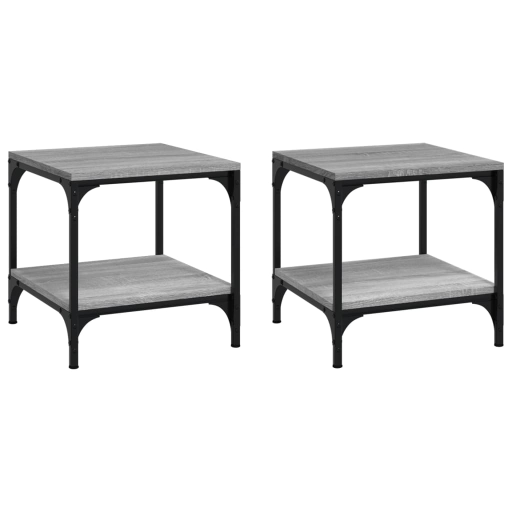 Tables d'appoint 2pcs Sonoma gris 40x40x40 cm Bois d'ingénierie - XIOS