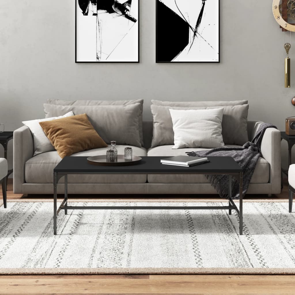 Table basse Noir 100x50x35 cm Bois d'ingénierie - XIOS
