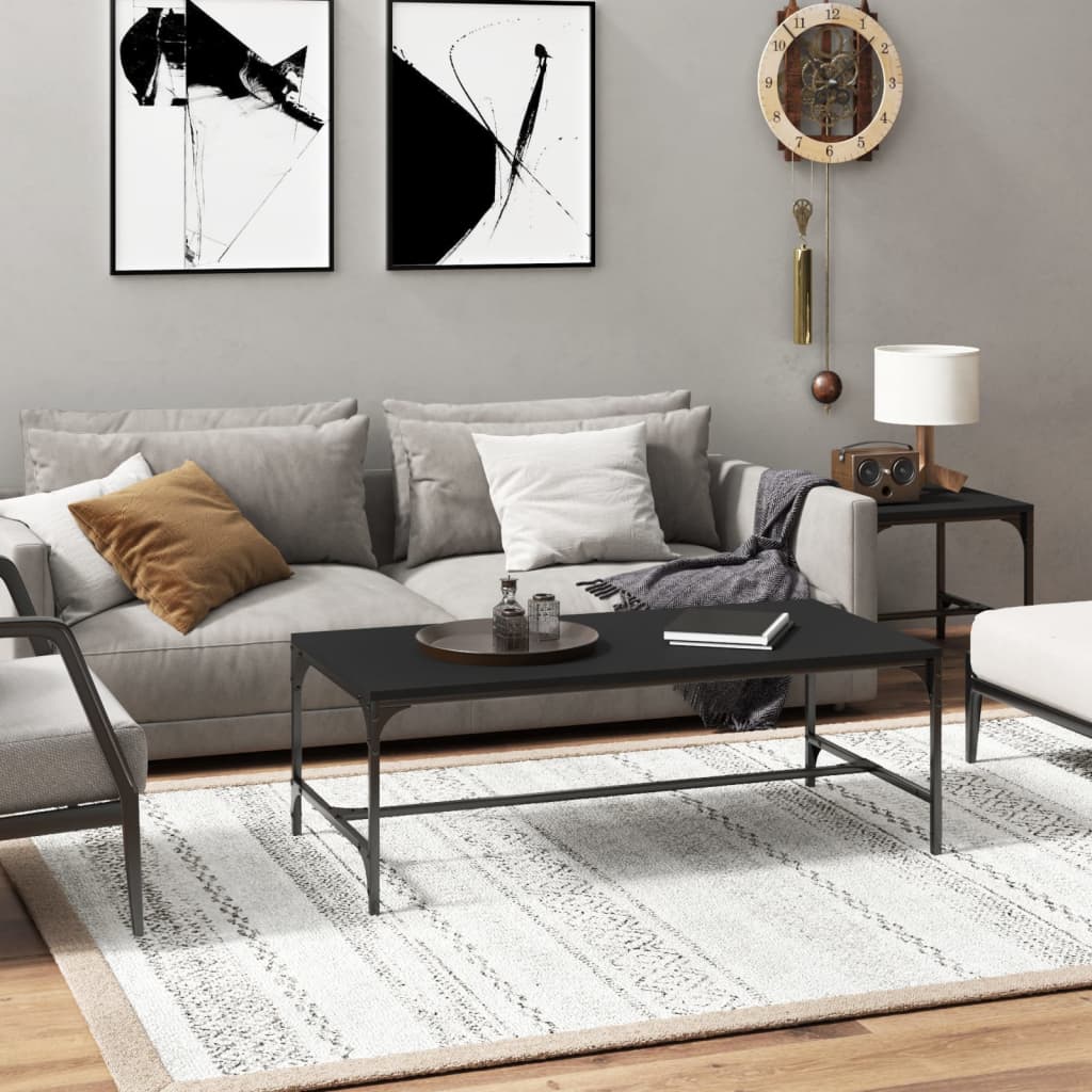 Table basse Noir 100x50x35 cm Bois d'ingénierie - XIOS