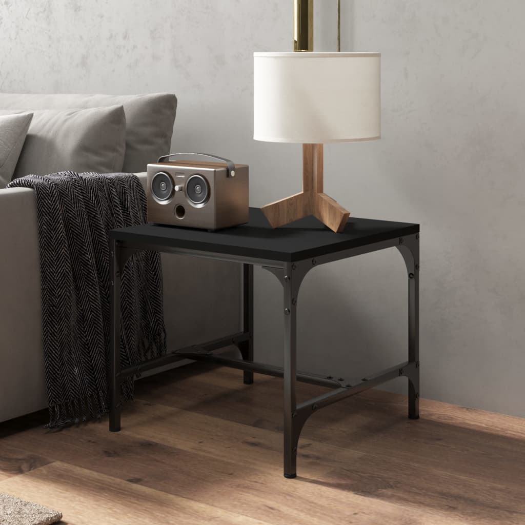 Table basse Noir 50x50x35 cm Bois d'ingénierie - XIOS
