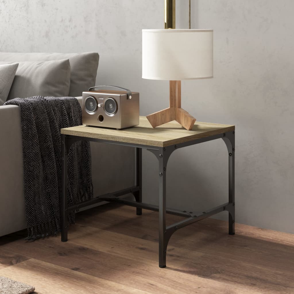 Table basse Chêne sonoma 50x50x35 cm Bois d'ingénierie - XIOS