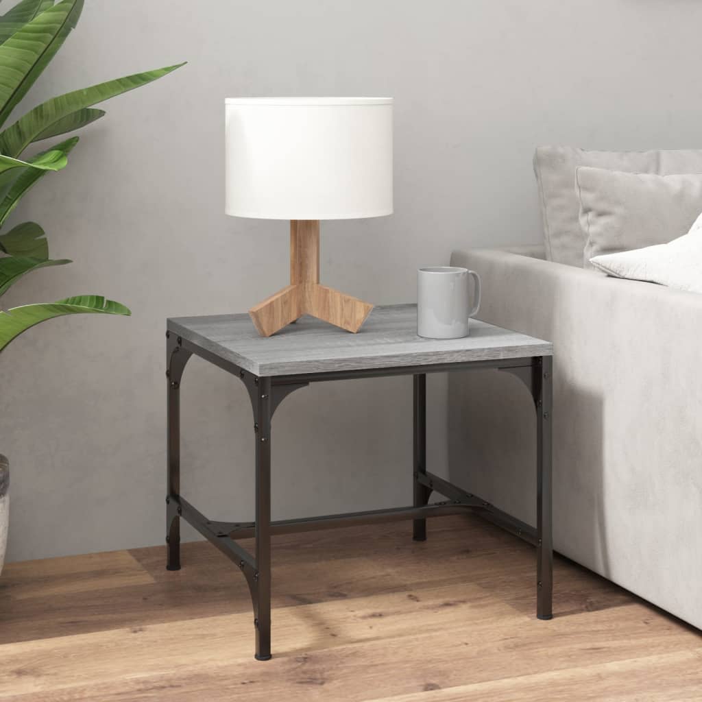 Table basse Sonoma gris 50x50x35 cm Bois d'ingénierie - XIOS