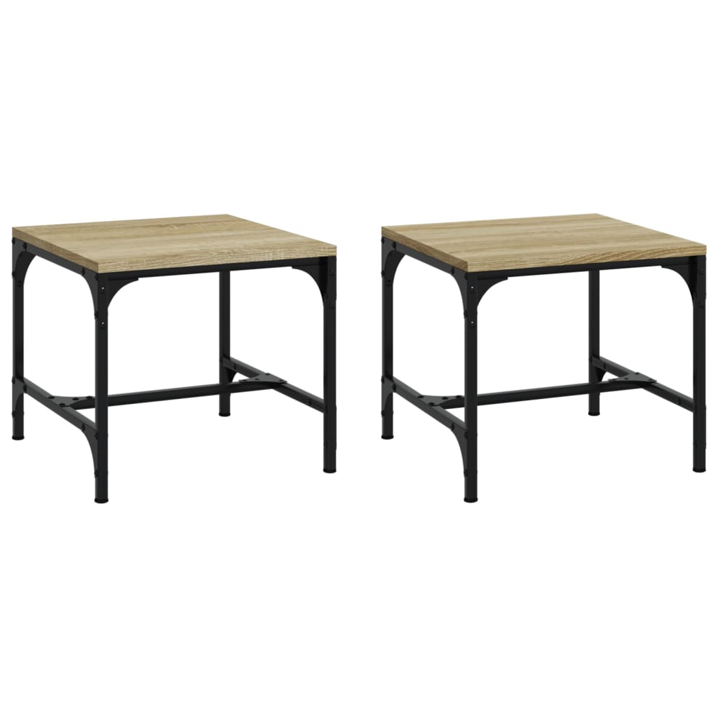 Tables d'appoint 2 pcs Chêne sonoma 40x40x35 cm Bois ingénierie - XIOS
