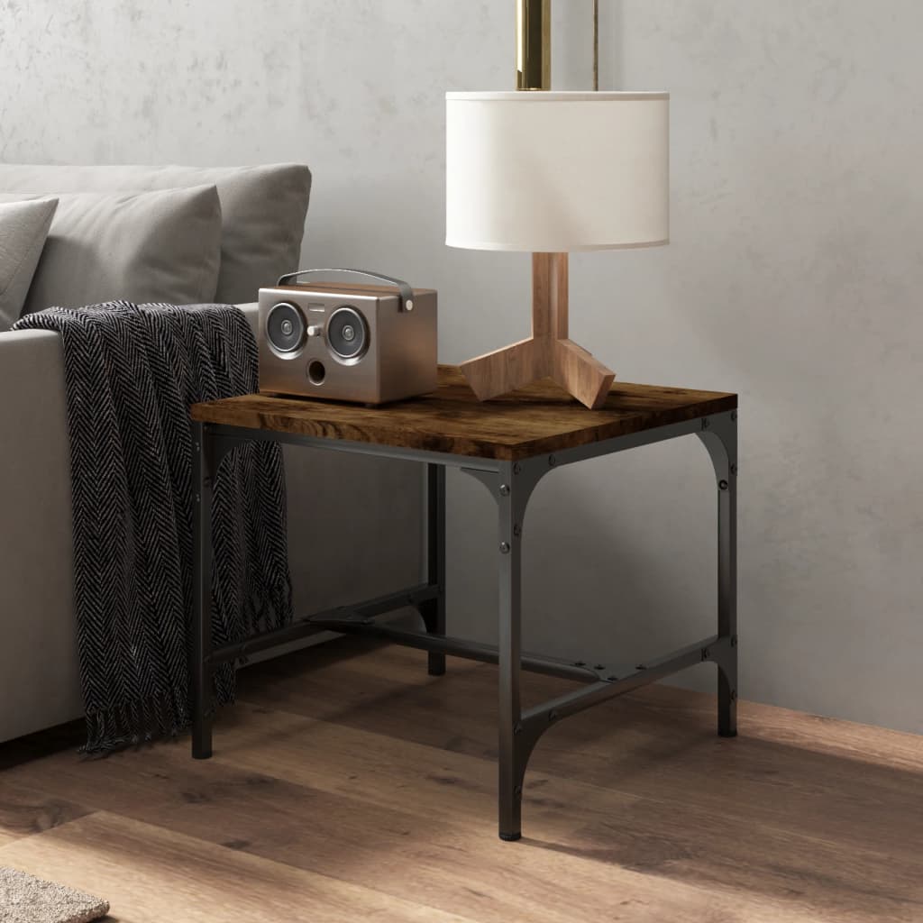 Tables d'appoint 2 pcs Chêne fumé 40x40x35 cm Bois d'ingénierie - XIOS