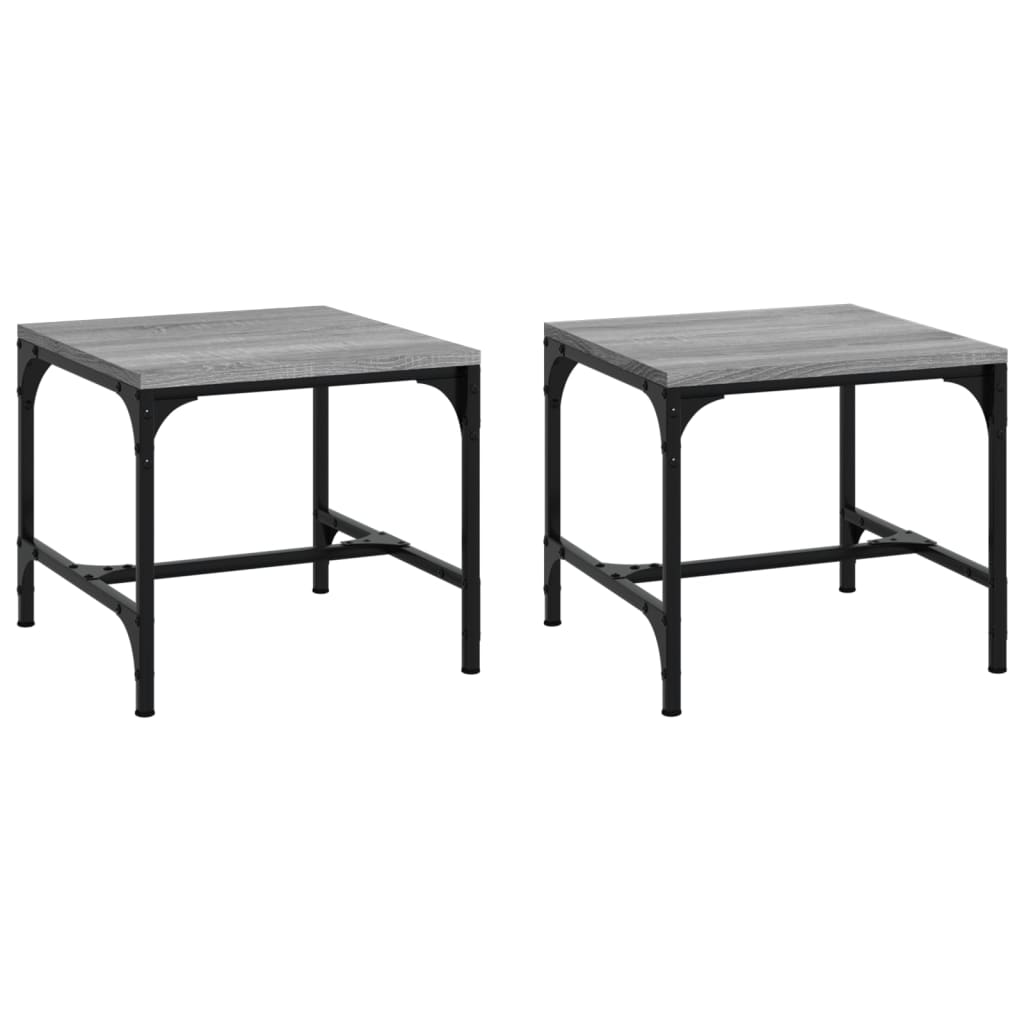 Tables d'appoint 2pcs Sonoma gris 40x40x35 cm Bois d'ingénierie - XIOS