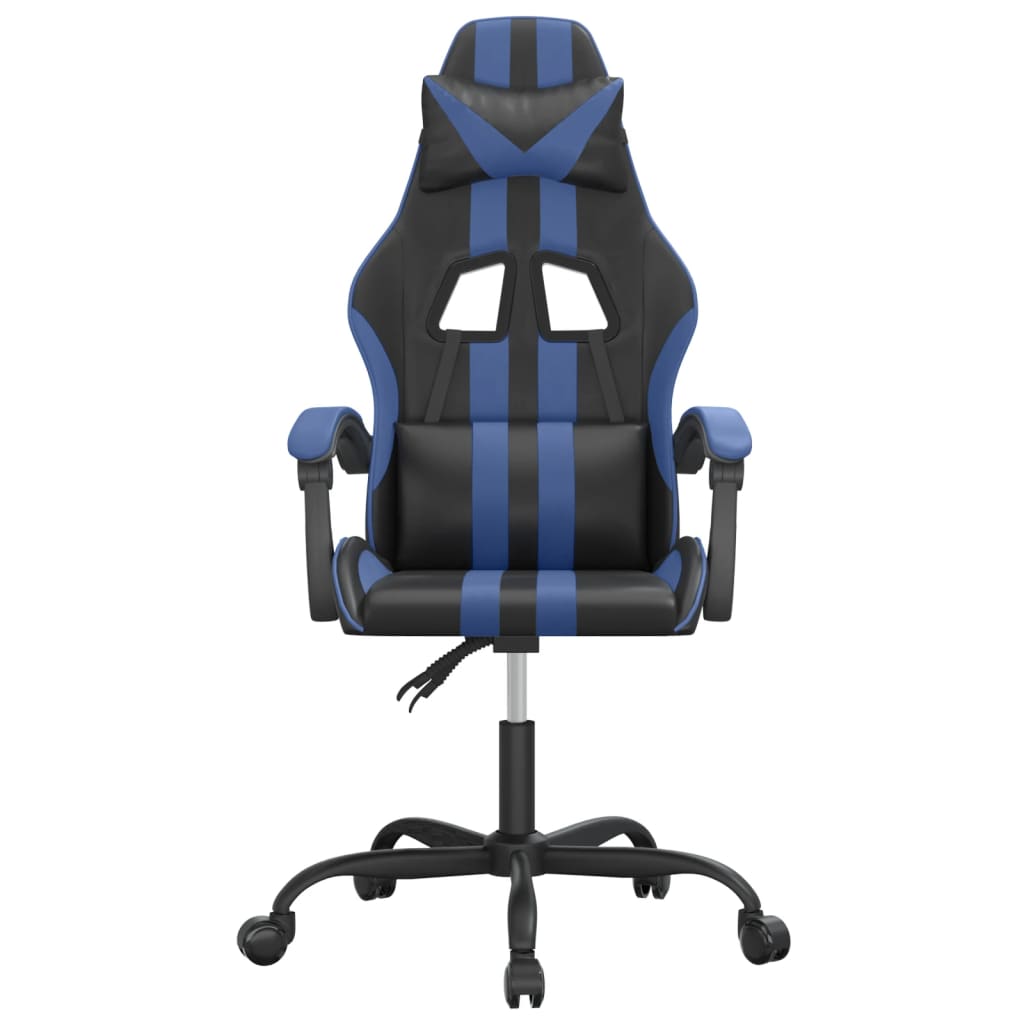 Chaise de jeu pivotante Noir et bleu Similicuir - XIOS