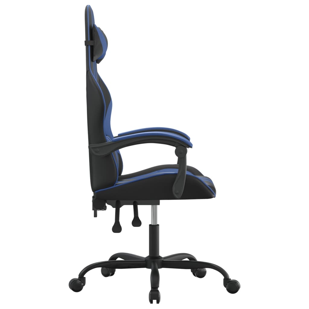 Chaise de jeu pivotante Noir et bleu Similicuir - XIOS