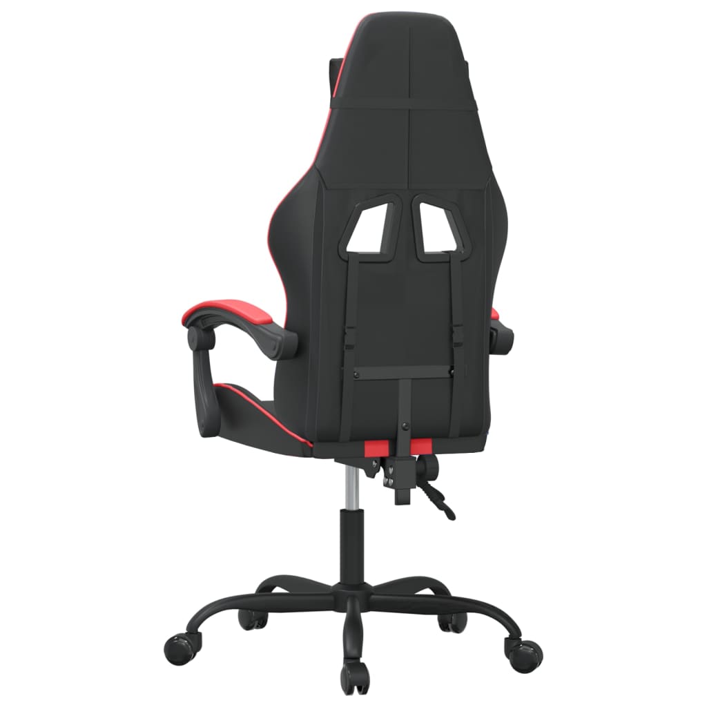 Chaise de jeu pivotante Noir et rouge Similicuir - XIOS