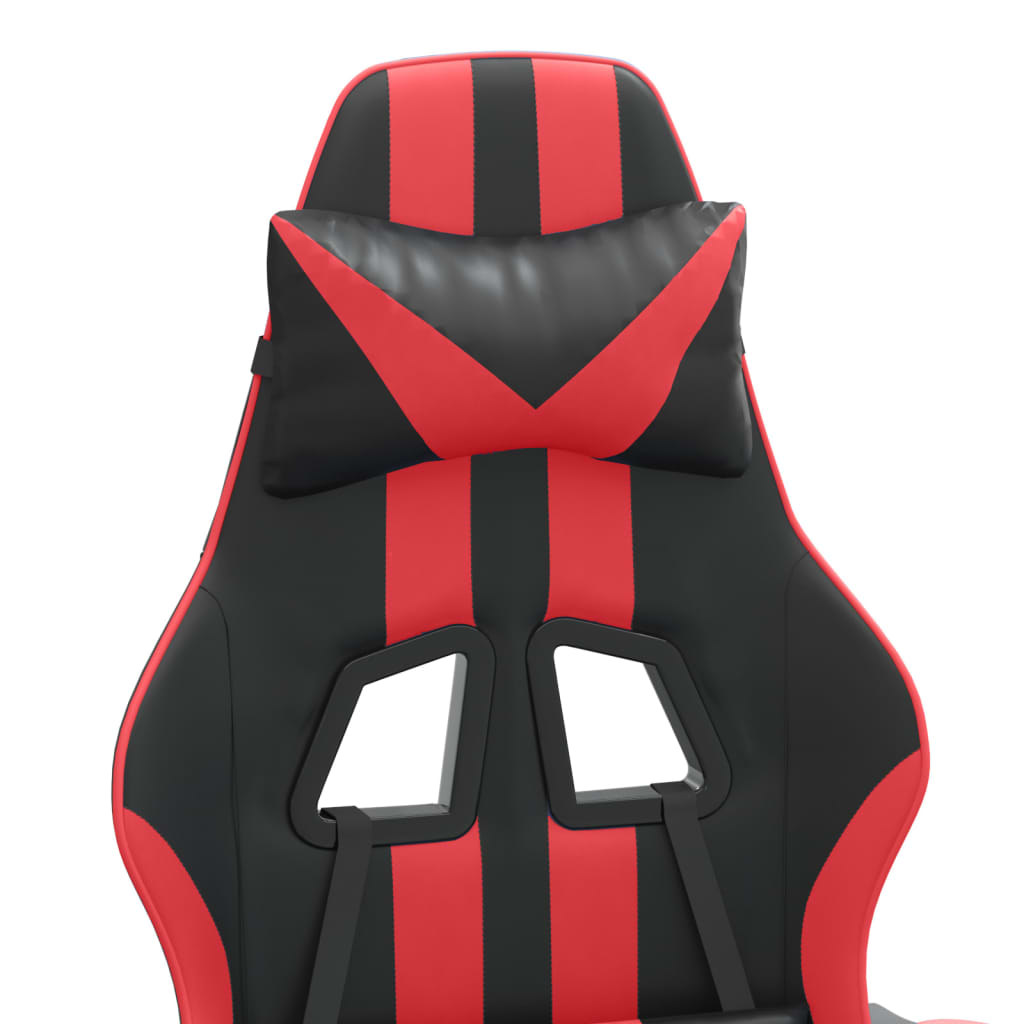 Chaise de jeu pivotante Noir et rouge Similicuir - XIOS