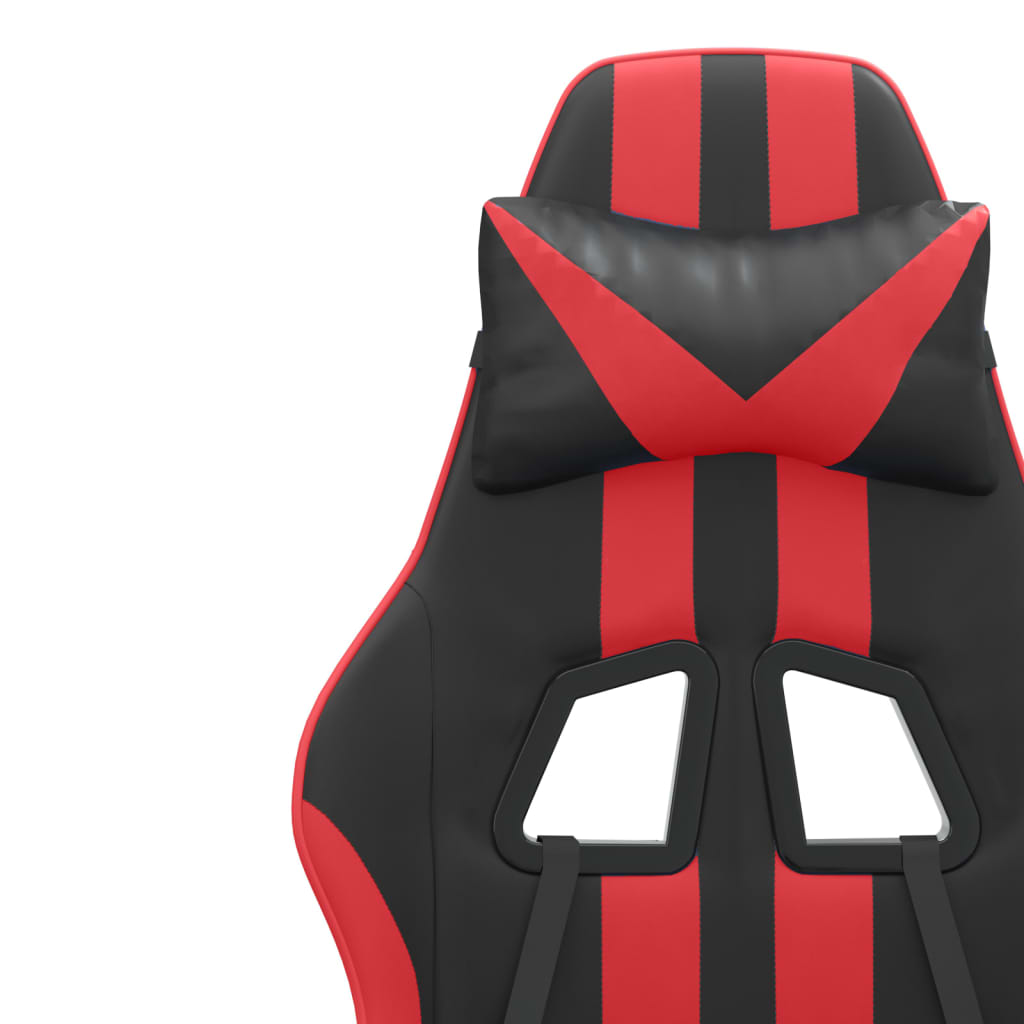 Chaise de jeu pivotante Noir et rouge Similicuir - XIOS