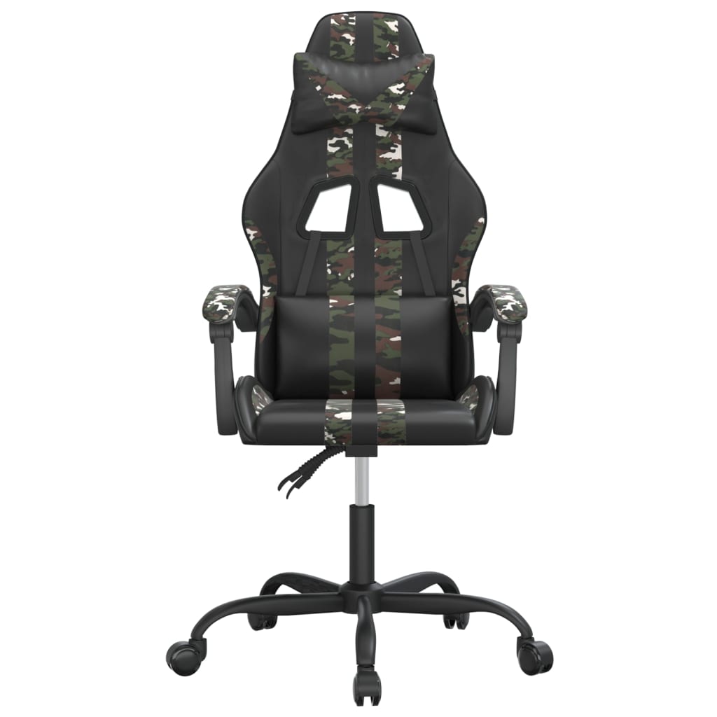 Chaise de jeu pivotante Noir et camouflage Similicuir - XIOS