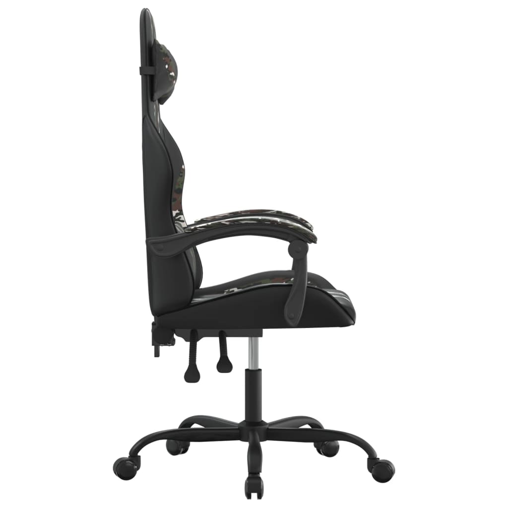 Chaise de jeu pivotante Noir et camouflage Similicuir - XIOS